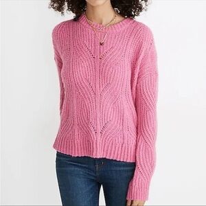 Madewell Charley Pullover Alpaca Blend Sweater Pink Size Small